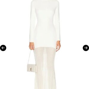 Elegant White Long Sleeve Dress